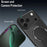 For iPhone 17 Pro Max Case with Kickstand Carbon Fiber Texture PC + TPU Phone Cover - Black - 5