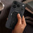 For iPhone 17 Pro Max Case with Kickstand Carbon Fiber Texture PC + TPU Phone Cover - Black - 6