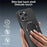 For iPhone 15 Pro Case with Kickstand Carbon Fiber Texture PC + TPU Phone Cover - Black - 3