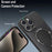 For iPhone 15 Pro Case with Kickstand Carbon Fiber Texture PC + TPU Phone Cover - Black - 5