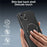 For iPhone 13 Case with Kickstand Carbon Fiber Texture PC + TPU Phone Cover - Black - 3