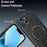 For iPhone 13 Case with Kickstand Carbon Fiber Texture PC + TPU Phone Cover - Black - 5