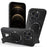 For iPhone 12 Pro Case with Kickstand Carbon Fiber Texture PC + TPU Phone Cover - Black - 1