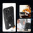 For iPhone 12 Pro Case with Kickstand Carbon Fiber Texture PC + TPU Phone Cover - Black - 2