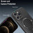 For iPhone 12 Pro Case with Kickstand Carbon Fiber Texture PC + TPU Phone Cover - Black - 5