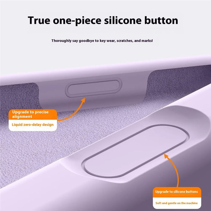 For iPhone 18 Pro / 17 Pro Case Soft Microfiber Lining Liquid Silicone + PC Phone Cover - Bean Purple - 5