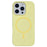 For iPhone 16 Pro Case Compatible with MagSafe Liquid Silicone + PC Anti-Scratch Phone Cover - Light Yellow - 1