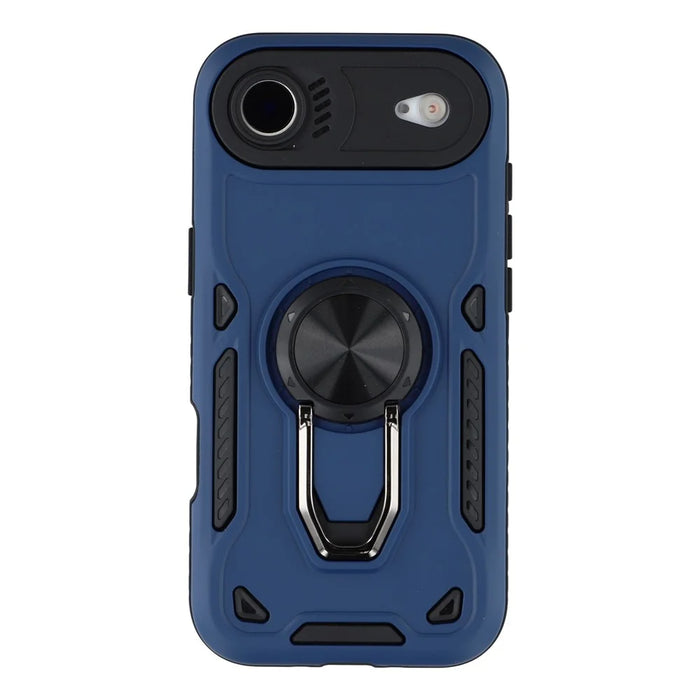 For iPhone Air Case with Kickstand Shockproof TPU + PC Phone Back Cover - Navy Blue - 3