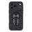 For iPhone 17 Pro Max Case with Kickstand Shockproof TPU + PC Phone Back Cover - Black - 3