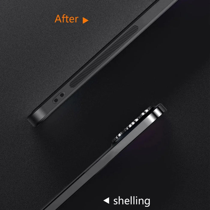 For Samsung Galaxy S24 Ultra Case PU + TPU + PC Phone Back Cover with Metal Lens Frame - Black - 3