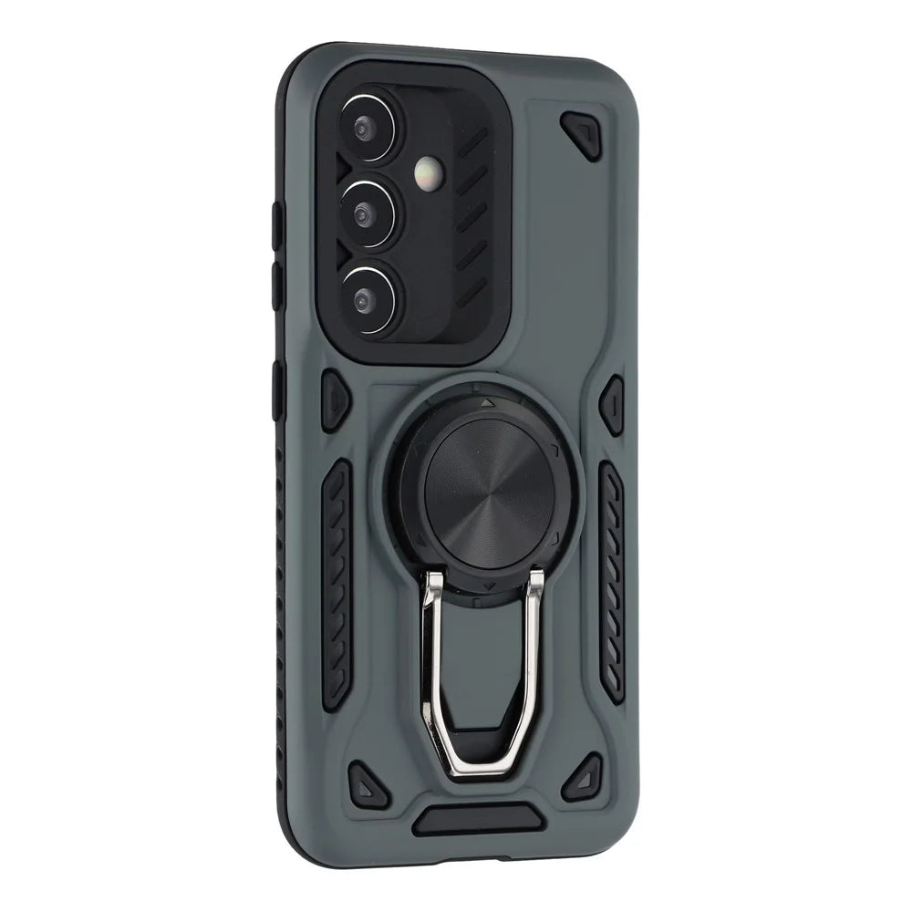 For Samsung Galaxy S25 / S24 Case with Kickstand Shockproof TPU + PC Phone Back Cover - Grey - 2