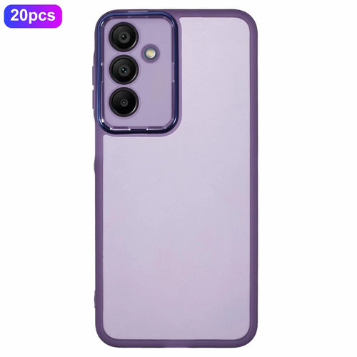 Bulk Purchasing 20Pcs For Samsung Galaxy A16 5G / A16 4G Case Electroplated Camera Frame TPU Phone Cover Precise Cutouts - Transparent Purple - 1