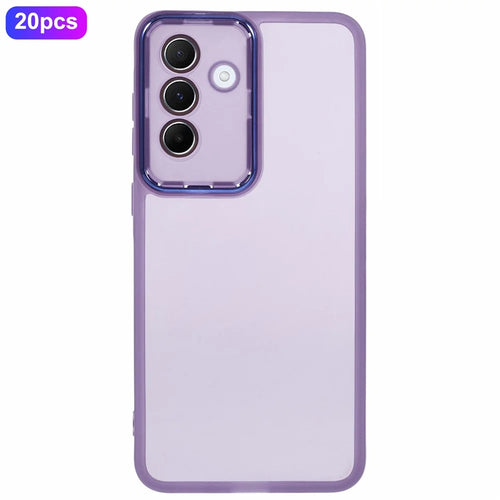 Bulk Purchasing 20Pcs For Samsung Galaxy A26 5G Case Electroplated Camera Frame TPU Phone Cover Precise Cutouts - Transparent Purple - 1