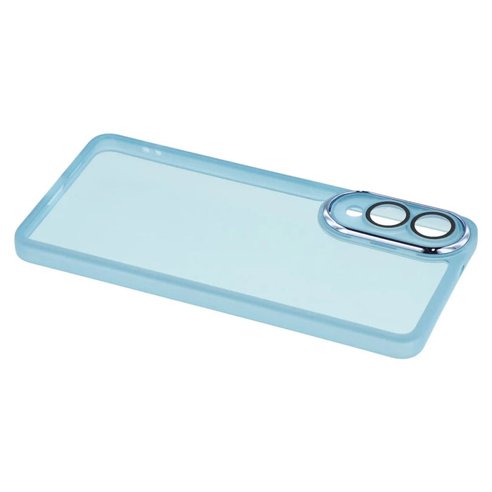 Bulk Purchasing 20Pcs For Samsung Galaxy S25 Edge Case Electroplated Camera Frame TPU Phone Cover Precise Cutouts - Transparent Blue - 3
