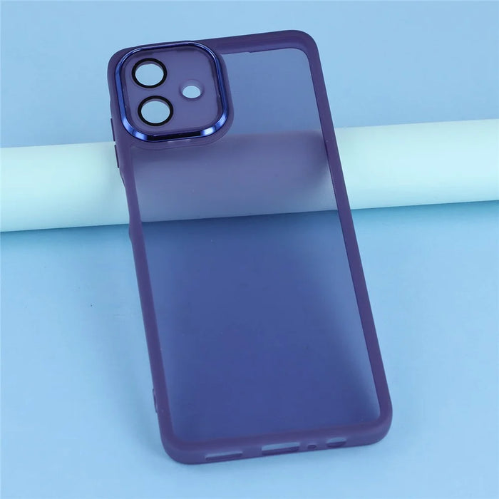 Bulk Purchasing 20Pcs For Samsung Galaxy A08 5G / A08 4G / A07 4G Case Electroplated Camera Frame TPU Phone Cover Precise Cutouts - Transparent Purple - 5