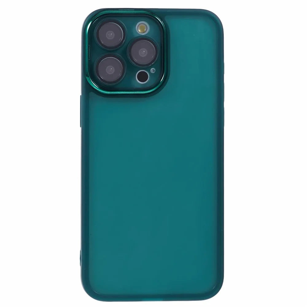 Bulk Purchasing 20Pcs For iPhone 13 Pro Case Electroplated Camera Frame TPU Phone Cover Precise Cutouts - Transparent Green - 3