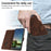 For Samsung Galaxy S25 FE Leather Case Imprinted Triangle Phone Cover with Hand Strap - Brown - 5
