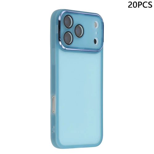 Bulk Purchasing 20Pcs For iPhone 17 Pro Case Electroplated Camera Frame TPU Phone Cover Precise Cutouts - Transparent Blue - 1