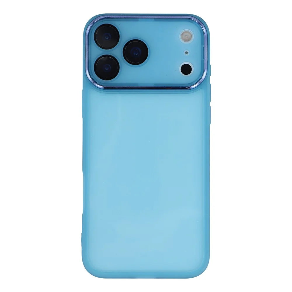 Bulk Purchasing 20Pcs For iPhone 17 Pro Case Electroplated Camera Frame TPU Phone Cover Precise Cutouts - Transparent Blue - 3
