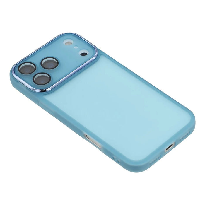 Bulk Purchasing 20Pcs For iPhone 17 Pro Case Electroplated Camera Frame TPU Phone Cover Precise Cutouts - Transparent Blue - 4