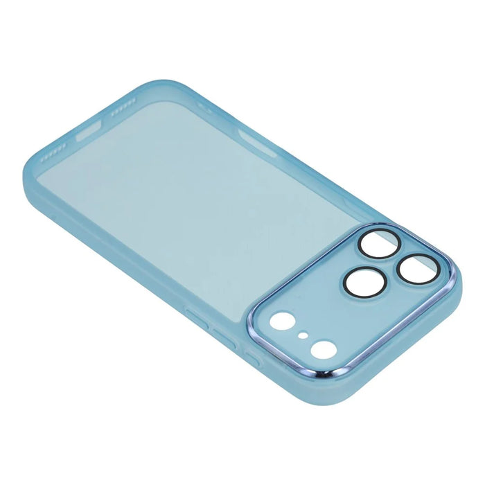 Bulk Purchasing 20Pcs For iPhone 17 Pro Case Electroplated Camera Frame TPU Phone Cover Precise Cutouts - Transparent Blue - 5