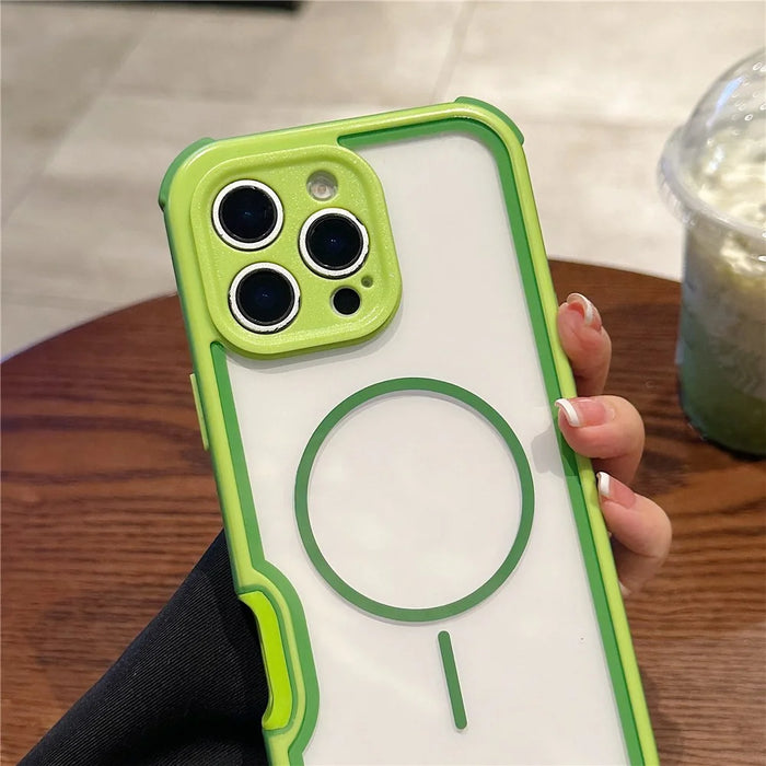 For iPhone 16 Pro Magnetic Case Detachable 4 in 1 TPU PC Acrylic Shockproof Phone Back Cover - Black - 2