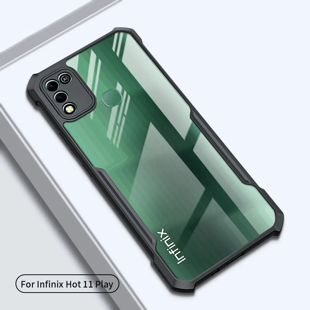 XUNDD For Infinix Hot 11 Play Case Dropproof TPU + Acrylic Clear Back Phone Cover - 4