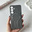 For Samsung Galaxy S25 / S24 Case with Kickstand Carbon Fiber Texture PC + TPU Phone Cover - Grey - 1