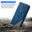 For iPhone 17 Case Imprinted Lines PU Leather Splicing Wallet Phone Cover - Blue - 6