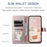 For iPhone Air Case Wallet Rhombus Grid PU Leather Phone Cover with Shoulder Strap / Wrist Strap - Rose Gold - 6