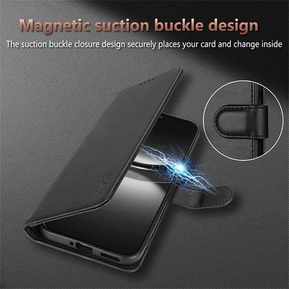 AZNS For Samsung Galaxy A08 5G / A08 4G / A07 5G / A07 4G Case PU Leather Wallet Phone Cover - Brown - 7