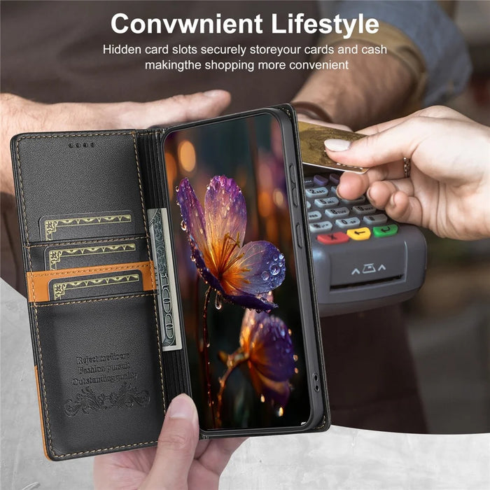N.BEKUS P3 For Google Pixel 9a Case RFID Blocking Wallet Stand PU Leather Flip Phone Cover - Black - 7