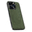 For iPhone 16 Pro Max Case PU + TPU + PC Phone Back Cover with Metal Lens Frame - Green - 1