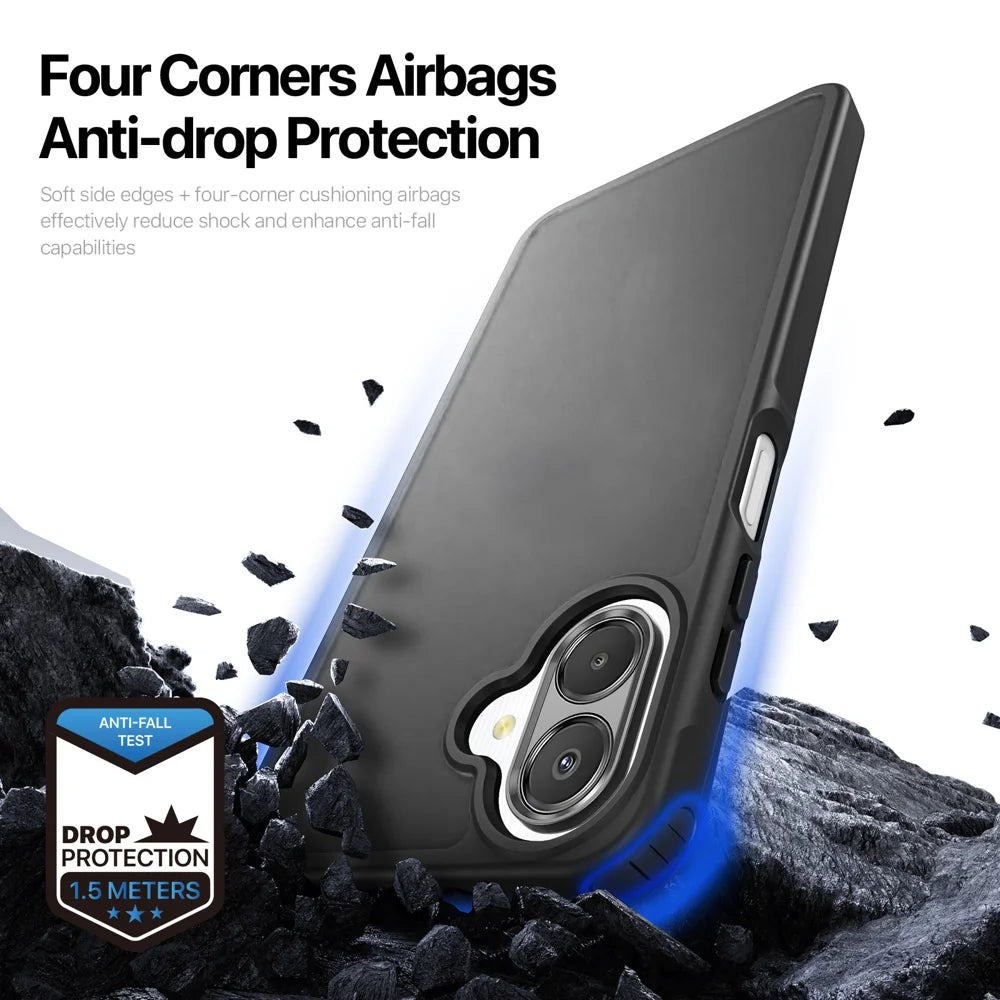 DUX DUCIS For Samsung Galaxy A06 4G / Galaxy A06 5G / Galaxy A07 4G / A07 5G / A08 4G / M07 / F07 / M17e / F70e Case  Yind Series Matte Anti-fingerprint TPU+PC Phone Back Cover - Black - 7