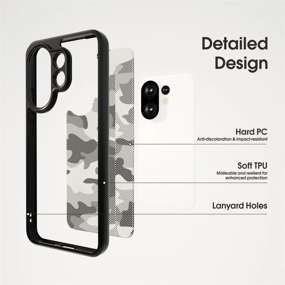 IBMRS For vivo S30 Pro mini 5G Case Soft TPU Frame Hard PC Back Anti-Fall Phone Cover - Artistic Camouflage - 3