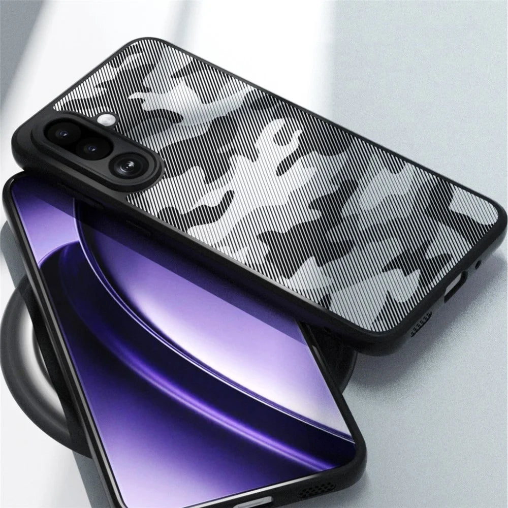 IBMRS For Samsung Galaxy M16 5G / F16 5G Case Soft TPU Frame Hard PC Back Anti-Fall Phone Cover - Artistic Camouflage - 2