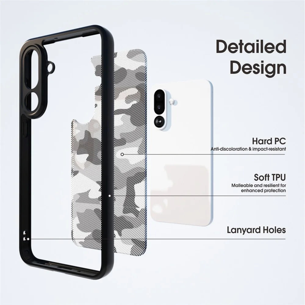 IBMRS For Samsung Galaxy M16 5G / F16 5G Case Soft TPU Frame Hard PC Back Anti-Fall Phone Cover - Artistic Camouflage - 3