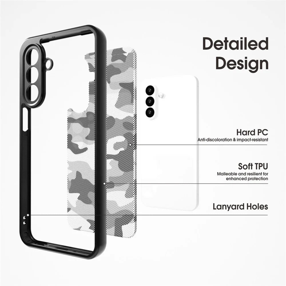 IBMRS For Samsung Galaxy A18 5G / A18 4G / A17 5G / A17 4G Case Soft TPU Frame Hard PC Back Anti-Fall Phone Cover - Artistic Camouflage - 3