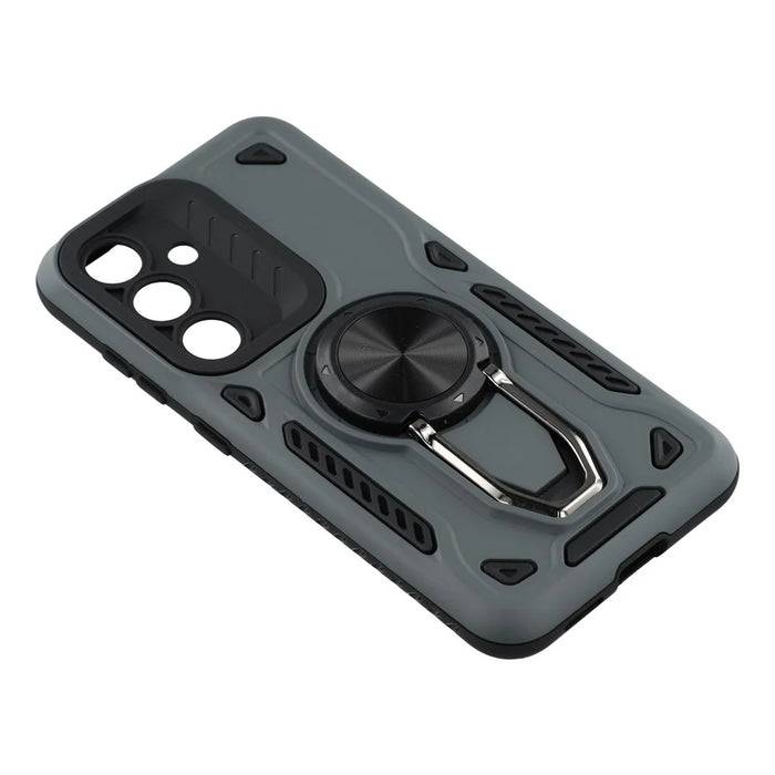 For Samsung Galaxy A36 5G Case with Kickstand Shockproof TPU + PC Phone Back Cover - Grey - 5