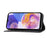 For Samsung Galaxy S22+ 5G Calf Texture PU Leather Imprinted Rhombus Pattern Case Phone Wallet Stand Cover with Strap - Black - 2