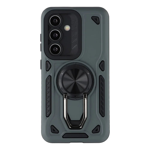 For Samsung Galaxy A26 5G Case with Kickstand Shockproof TPU + PC Phone Back Cover - Grey - 1
