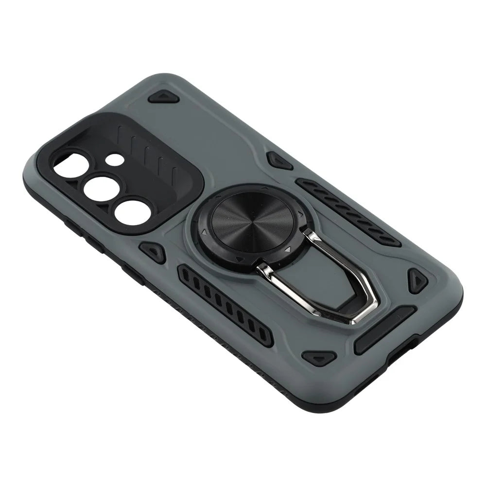 For Samsung Galaxy A26 5G Case with Kickstand Shockproof TPU + PC Phone Back Cover - Grey - 5