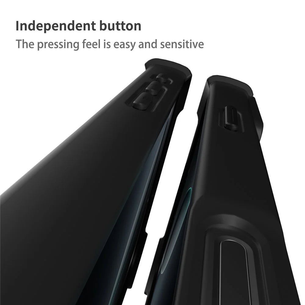 For iPhone 16 Pro Max Magnetic Case Anti Drop TPU + PC Kickstand Phone Back Cover - Grey - 4