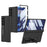 GKK For Samsung Galaxy Z Fold7 5G Case with Kickstand Hinge Protection PC + Tempered Glass Phone Cover - Carbon Fiber Texture - 1