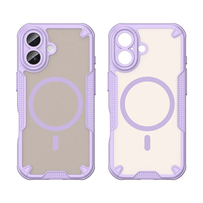 For iPhone 17 Magnetic Case Compatible with MagSafe TPU + PC Phone Back Cover - Purple - 2