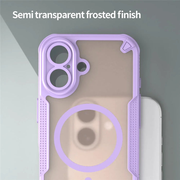 For iPhone 17 Magnetic Case Compatible with MagSafe TPU + PC Phone Back Cover - Purple - 4