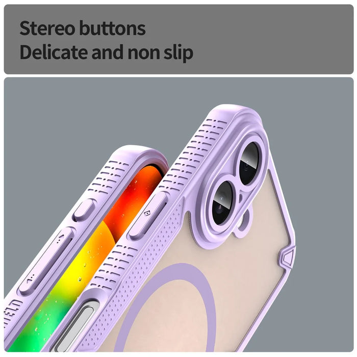 For iPhone 17 Magnetic Case Compatible with MagSafe TPU + PC Phone Back Cover - Purple - 5