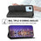 Calf Texture Phone Case for Realme C30 4G, PU Leather Imprinted Rhombus Pattern Wallet Stand Folio Flip Cover with Strap - Black - 4