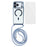 For iPhone 17 Pro Max Case Compatible with MagSafe Electroplating Edge TPU Phone Cover with Screen Film / Shoulder Strap - Blue - 1