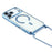 For iPhone 17 Pro Max Case Compatible with MagSafe Electroplating Edge TPU Phone Cover with Screen Film / Shoulder Strap - Blue - 5